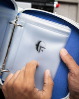 strap folio white/mykonos blue