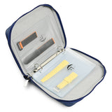 strap folio navy blue/grey