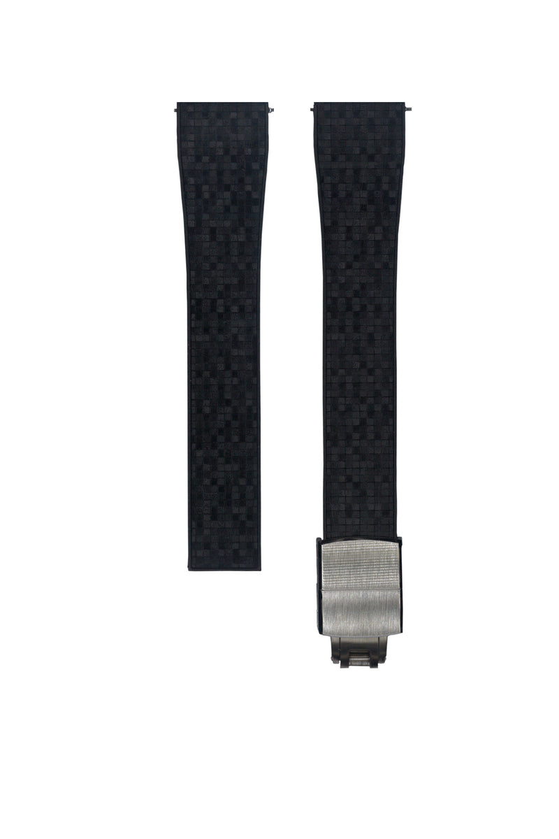 20mm black MOSAIC Rubber CTS Strap