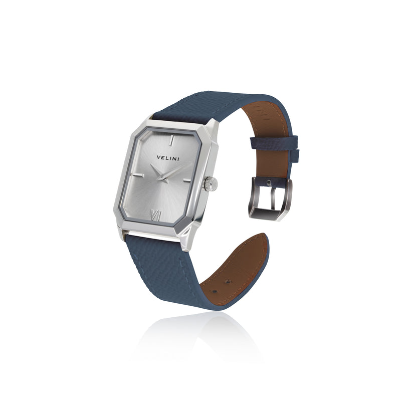 Ref. 102-V with Epsom Leather Strap - Navy Blue