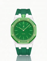FKM Rubber Strap & Case For AP x Swatch Royal Pop Green Eight