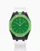 FKM Rubber Strap & Case For AP x Swatch Royal Pop Green Eight