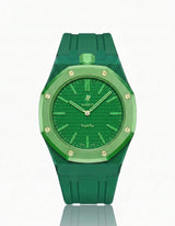 FKM Rubber Strap & Case For AP x Swatch Royal Pop Green Eight