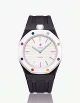 FKM Rubber Strap & Case For AP x Swatch Royal Pop Huit Blanc