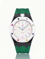 FKM Rubber Strap & Case For AP x Swatch Royal Pop Huit Blanc