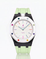 FKM Rubber Strap & Case For AP x Swatch Royal Pop Huit Blanc
