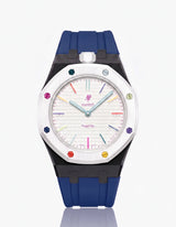 FKM Rubber Strap & Case For AP x Swatch Royal Pop Huit Blanc