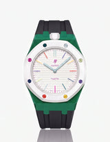 FKM Rubber Strap & Case For AP x Swatch Royal Pop Huit Blanc