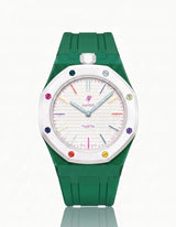 FKM Rubber Strap & Case For AP x Swatch Royal Pop Huit Blanc