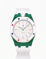 FKM Rubber Strap & Case For AP x Swatch Royal Pop Huit Blanc
