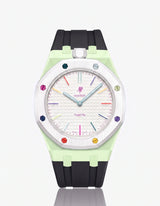 FKM Rubber Strap & Case For AP x Swatch Royal Pop Huit Blanc