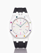 FKM Rubber Strap & Case For AP x Swatch Royal Pop Huit Blanc