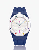 FKM Rubber Strap & Case For AP x Swatch Royal Pop Huit Blanc