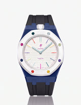 FKM Rubber Strap & Case For AP x Swatch Royal Pop Huit Blanc