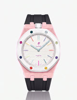 FKM Rubber Strap & Case For AP x Swatch Royal Pop Huit Blanc