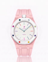 FKM Rubber Strap & Case For AP x Swatch Royal Pop Huit Blanc