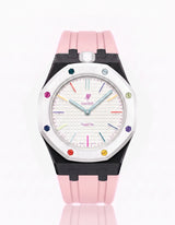 FKM Rubber Strap & Case For AP x Swatch Royal Pop Huit Blanc