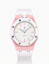 FKM Rubber Strap & Case For AP x Swatch Royal Pop Huit Blanc