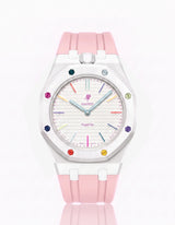 FKM Rubber Strap & Case For AP x Swatch Royal Pop Huit Blanc