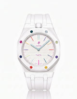 FKM Rubber Strap & Case For AP x Swatch Royal Pop Huit Blanc