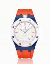 FKM Rubber Strap & Case For AP x Swatch Royal Pop Huit Blanc
