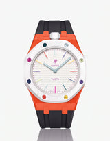 FKM Rubber Strap & Case For AP x Swatch Royal Pop Huit Blanc