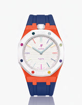 FKM Rubber Strap & Case For AP x Swatch Royal Pop Huit Blanc