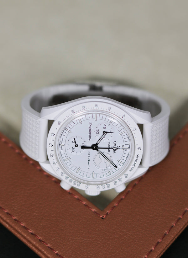 20mm white TROPIC Rubber CTS Strap