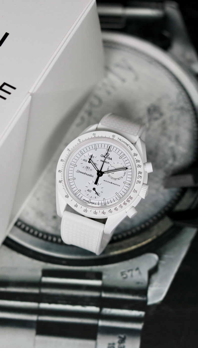 20mm white TROPIC Rubber CTS Strap