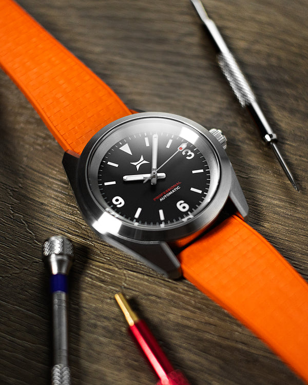 20mm Orange MOSAIC Rubber CTS Strap