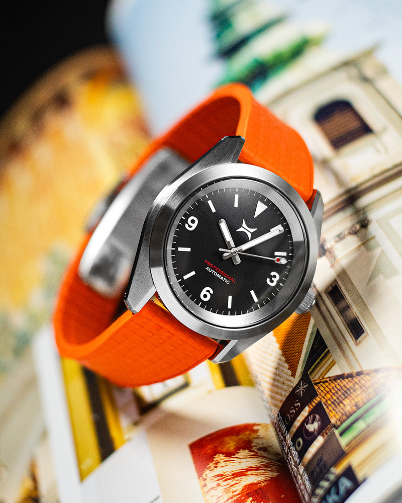 20mm Orange MOSAIC Rubber CTS Strap