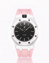 FKM Rubber Strap & Case For AP x Swatch Royal Pop Ocho Negro