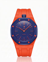 FKM Rubber Strap & Case For AP x Swatch Royal Pop Orenji Hachi