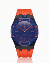 FKM Rubber Strap & Case For AP x Swatch Royal Pop Orenji Hachi