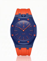 FKM Rubber Strap & Case For AP x Swatch Royal Pop Orenji Hachi