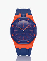 FKM Rubber Strap & Case For AP x Swatch Royal Pop Orenji Hachi