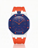 FKM Rubber Strap & Case For AP x Swatch Royal Pop Orenji Hachi