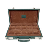 Green Saffiano Leather Collector Box