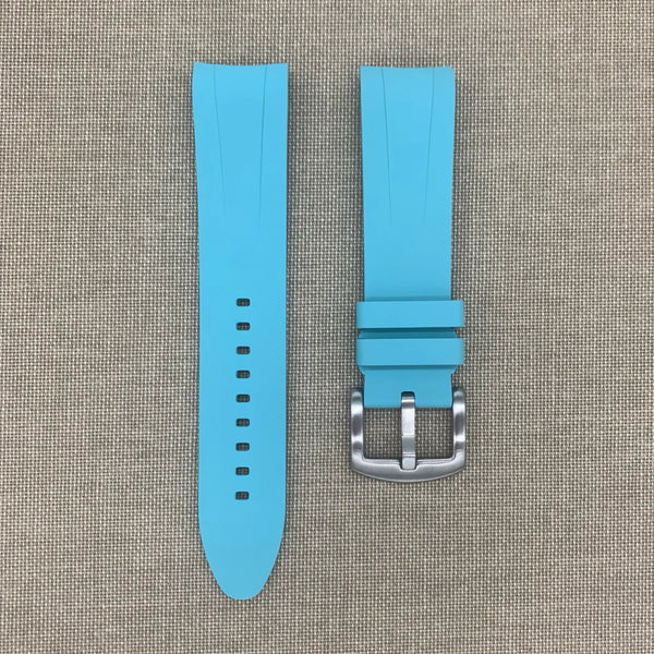 FKM Vulcanized Tiffany curved ended strap for Rolex OP41 & DJ41