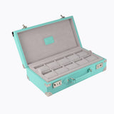 Sky Blue Saffiano Leather Collector Box