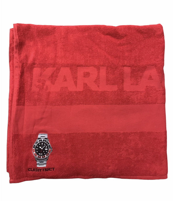 Red Beach Towel Rolex Style