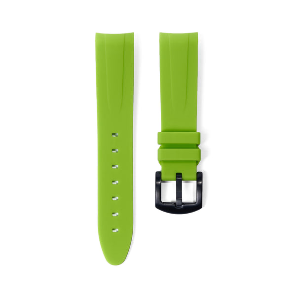 20mm Curved Ended Lime Rubber Strap