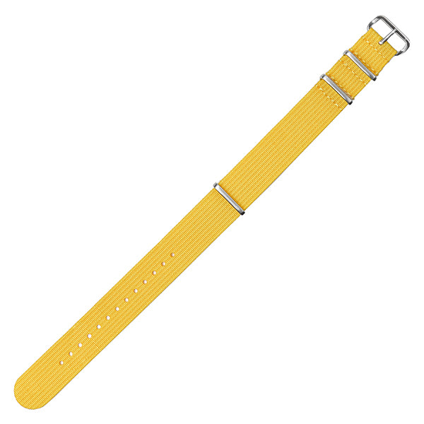 20mm Ribbed strap yellow