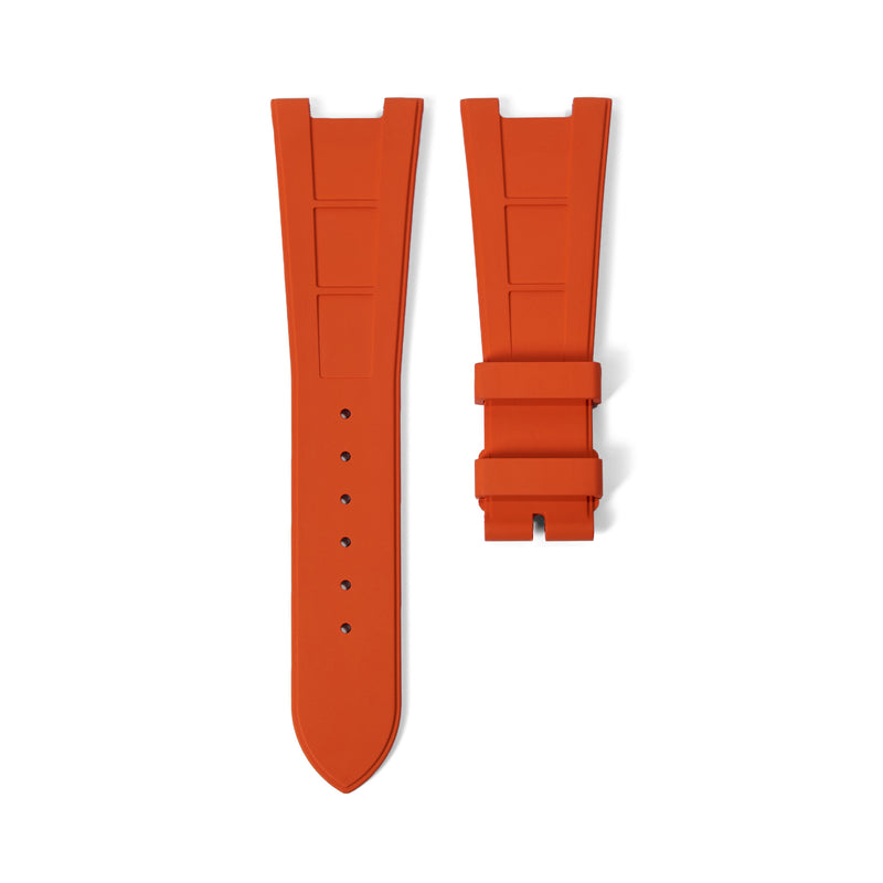 FKM Vulcanized Orange Rubber Strap for Patek Nautilus