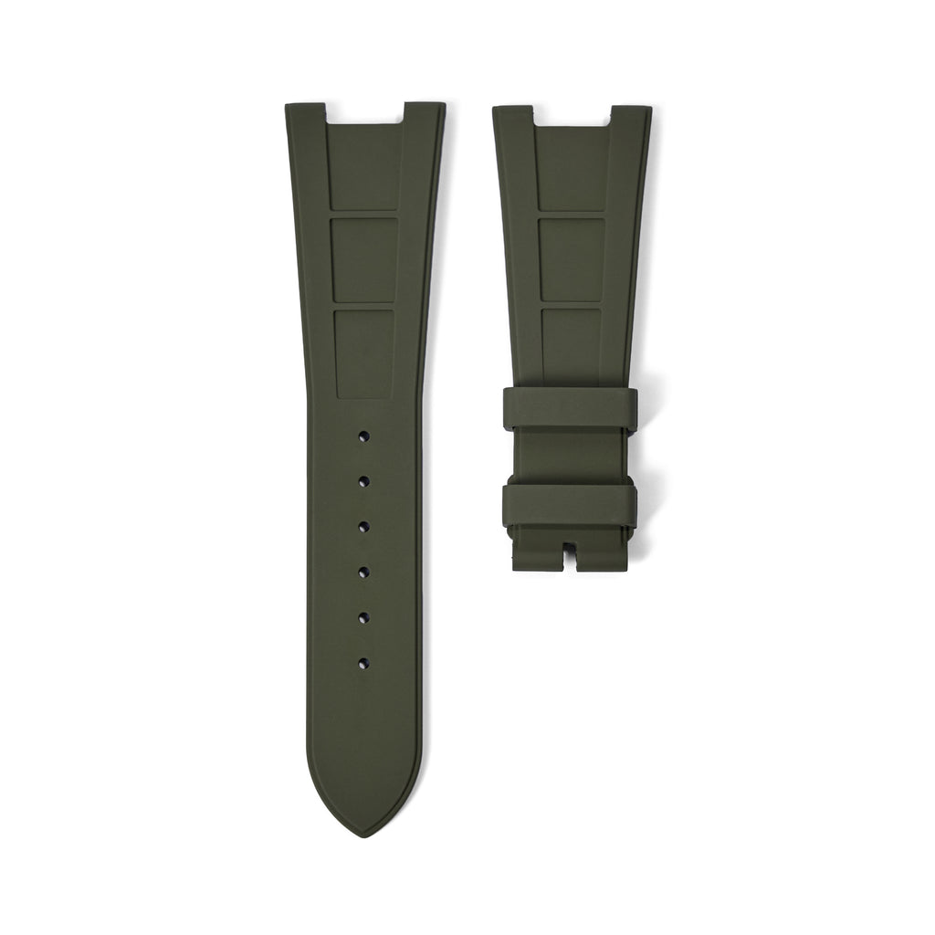 RUBBER STRAP FOR PATEK PHILIPPE NAUTILUS - OLIVE GREEN