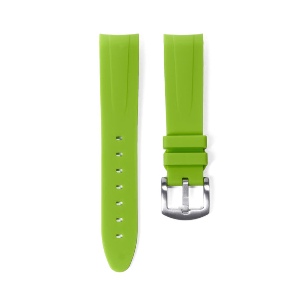 20mm Curved Ended Lime Rubber Strap