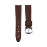 20mm Curved Ended Brown Rubber Strap