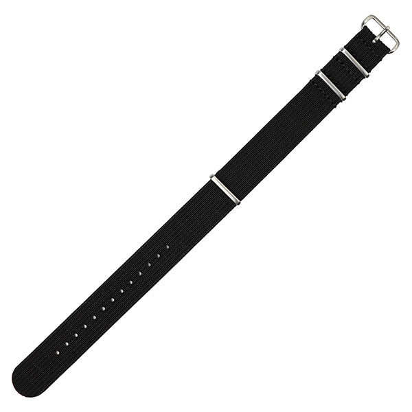 20mm Ribbed strap black