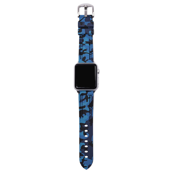 Blue Camo Rubber Strap -iwatch-